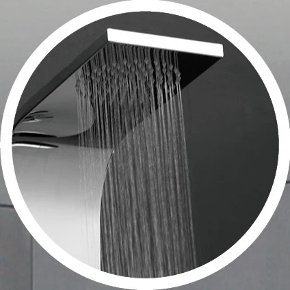 Temperature Display Waterproof Massaging Shower Panels Digital Shower Control Panel with Six Massage Jets