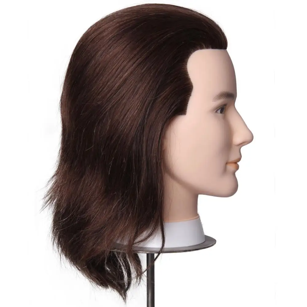 100% human male manikin head hairdresser training head hair practice