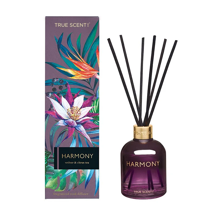 200ml reed diffuser frosted bottle with rattan sticks and gift box