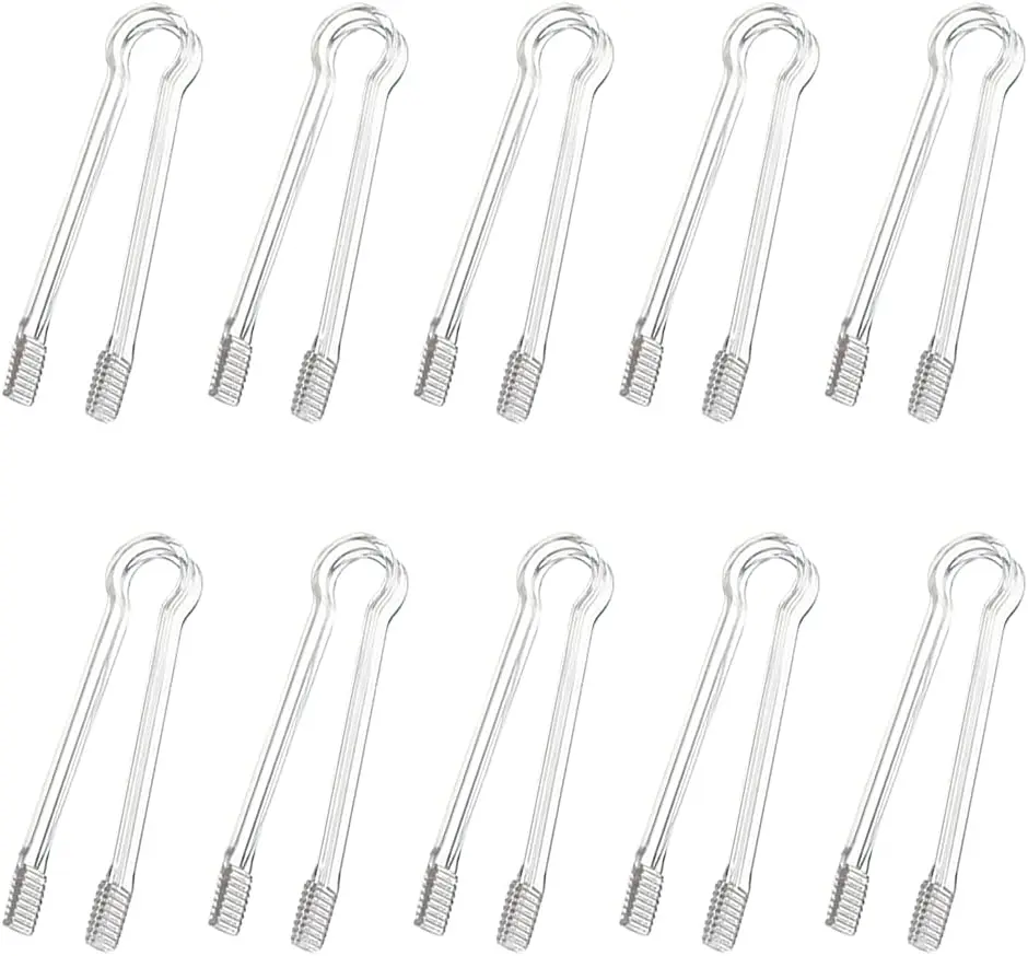 Mini Tong Hand Shape Silicone Food Kid Tongs for Sugar Cubes, Serving Food