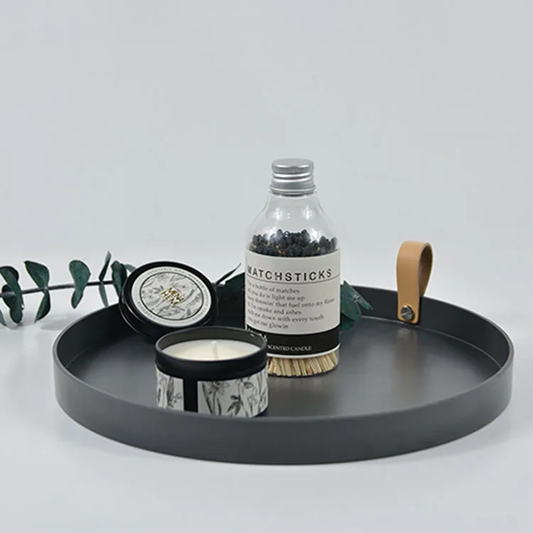 Поднос для ювелирных изделий Cutelife в скандинавском стиле, белый круглый пластиковый столик для гостиной, кухни, стола, лоток для хранения колец, дивана с ручкой