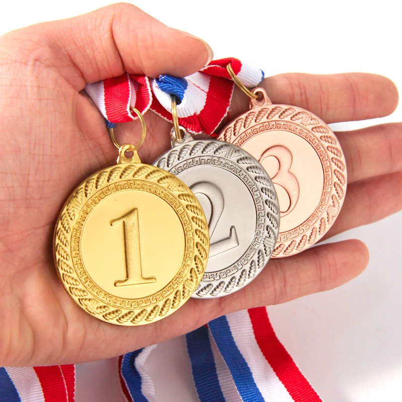 Gold Silver Brass Sport Soccer Medals And Trophies 2024 Graduation Medal Custom 3d Medal