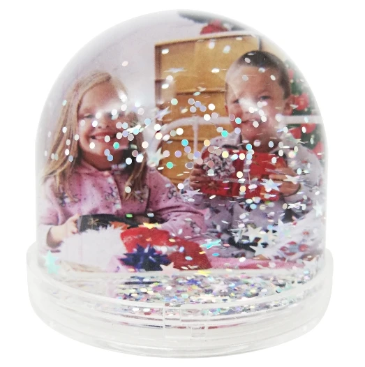 Acrylic Oil-filled Semi-circle & Quicksand Photo Frames, Photo Paper Frames, Crystal Ball Frame Ornament for Home.