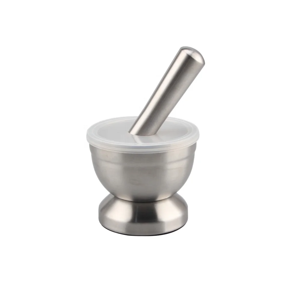 18/8 Brushed Stainless Steel Spice Mortar and Pestle Set