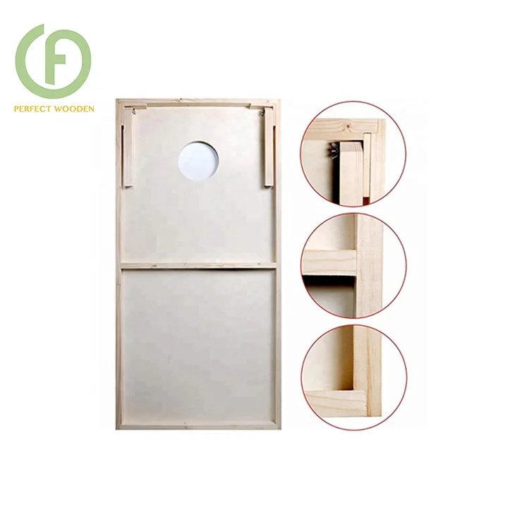 Solid Wood Premium Cornhole Outdoor Game Set, Professional Portable Cornhole Boards & Set of 8 Regulation Cornhole Bean Bags