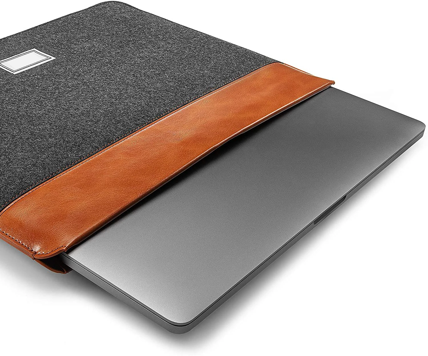 Hot Selling Felt Factory Custom office travel document file felt notebook holder laptop bag with leather