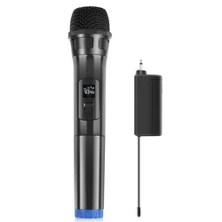 Professional PULUZ UHF Wireless Dynamic Microphone with LED Display Recording Microphone Computer Sound Card Mic