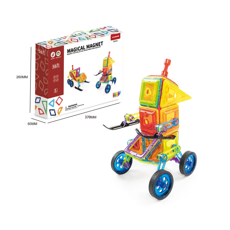 Magnetic Tile Building construction blocks educational toy set Magical Magnet