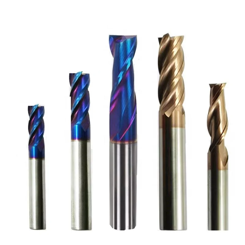 High quality 4 Flute carbide end mill  CNC indexable end mill  square integral end mills HRC55