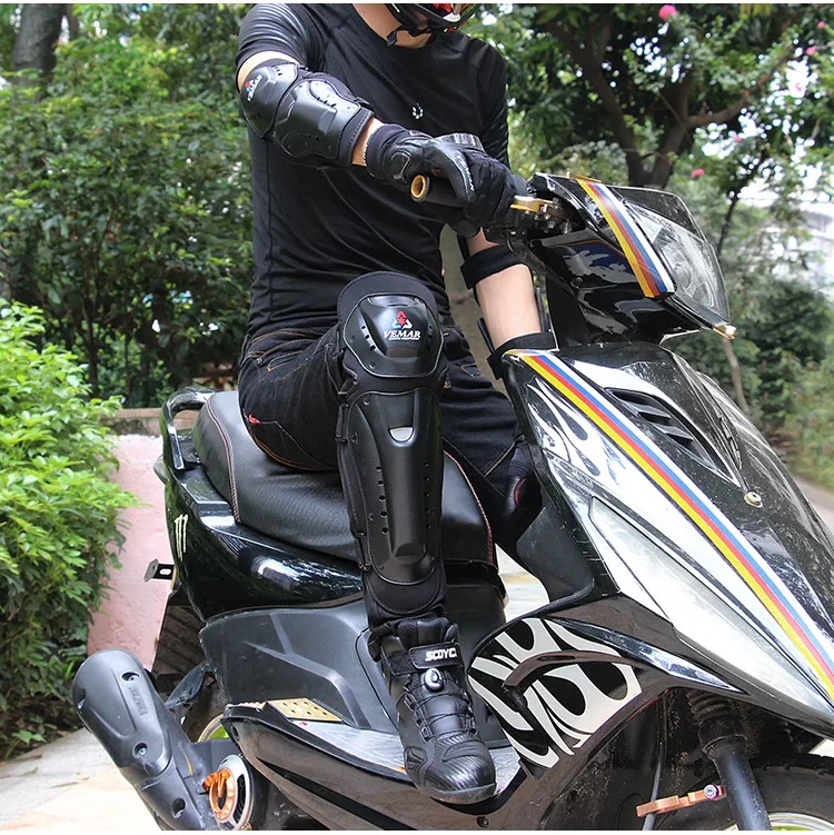 4pcs Elbow Knee Pads Combo Motorcycle Knee And Elbow Pads Protective Gear Equipment Motocross Mountain Bike Riding Elbow Guard