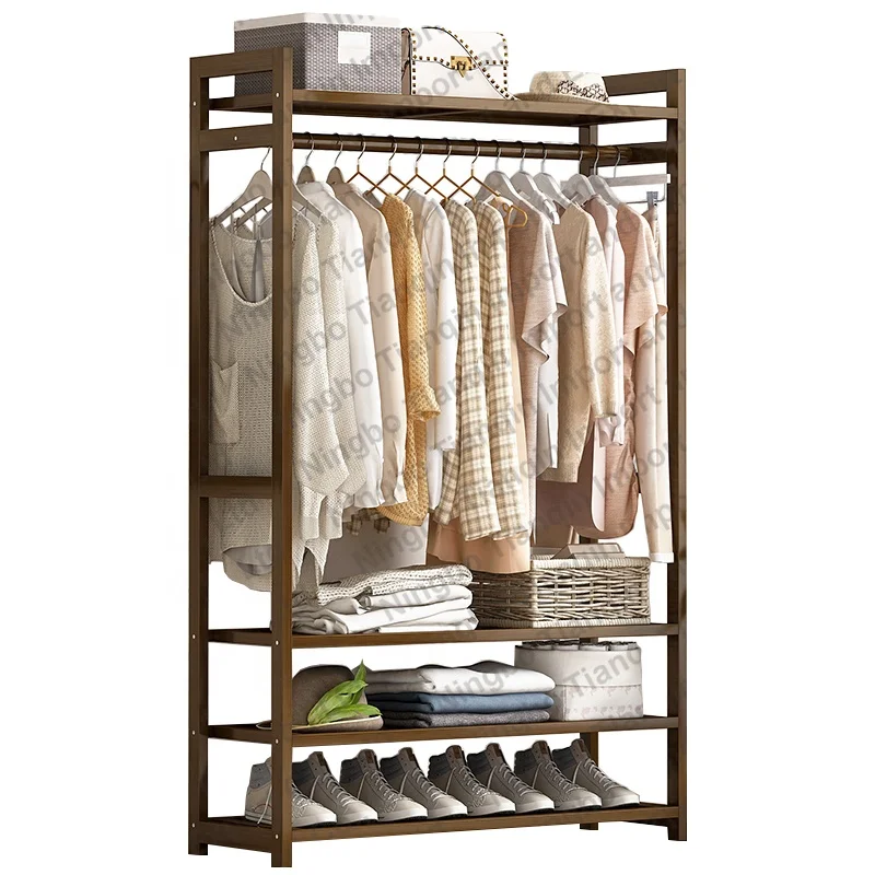 90cm--High quality modern living room bedroom small open bamboo coat racks