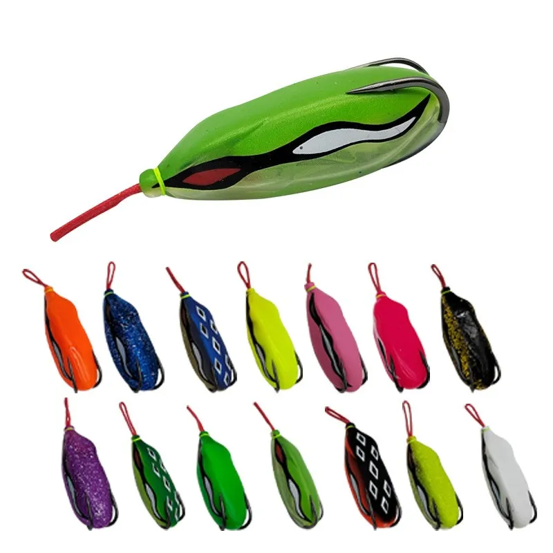 High Quality OEM Top Water Soft Frog Lure Fishing Simulation Shrimp Frog For Pike Snakehead Salmon Trout Catfish