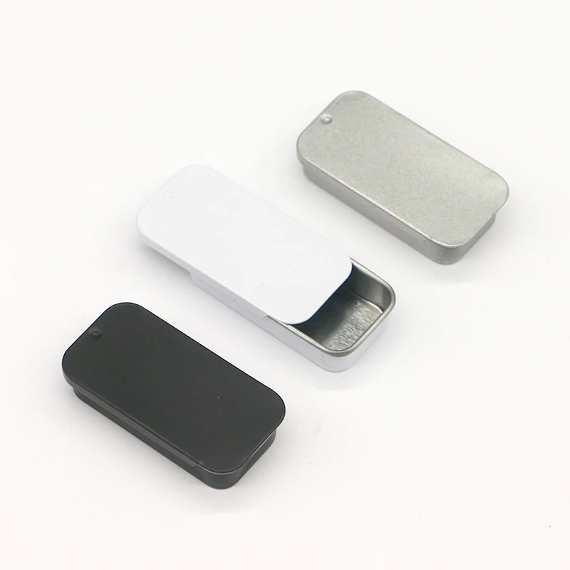 Rectangular 50*25*10mm Lipstick Packaging Sliding Tin Box
