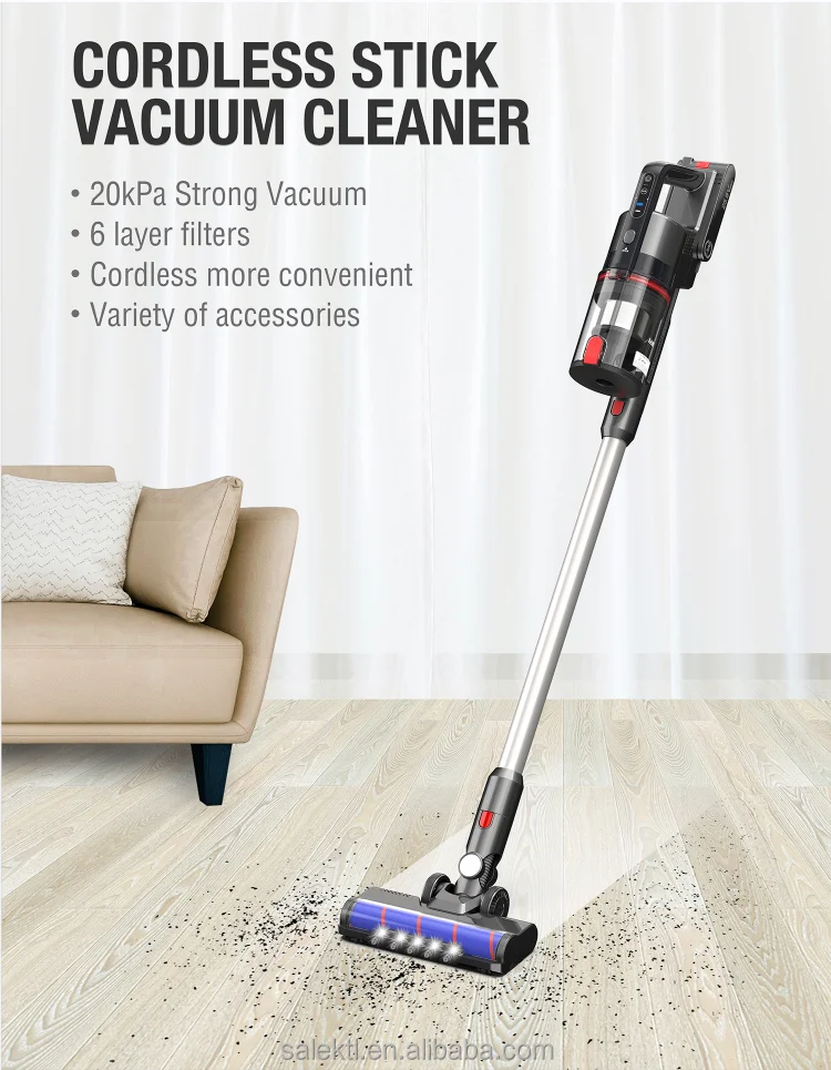 Cordless Handheld Stick Vacuum Cleaner Portable Cleaning Mop Cleaner Car Charger Bag Motor PSE Mold Power Battery Time Living