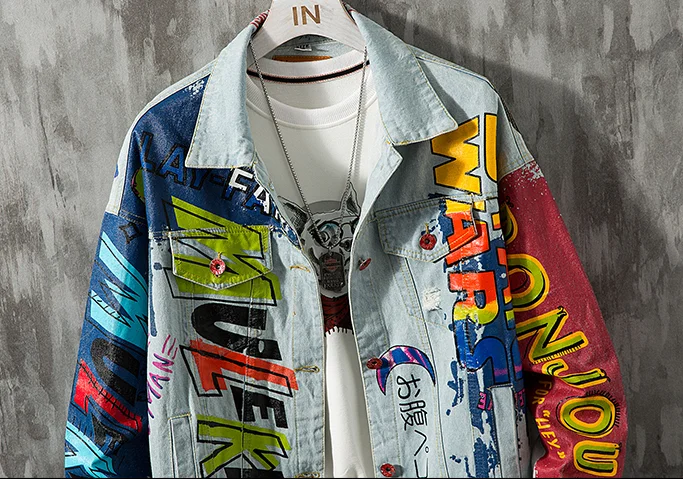 LILUO 2024 Popular vintage ink Korea style indigo blue hippie washed destroy denim men jackets