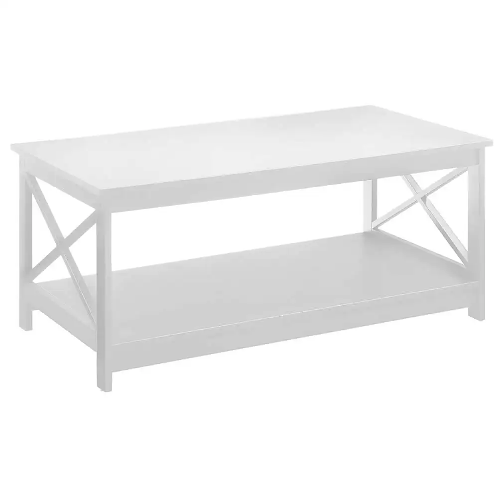 
Cross Design White Coffee Table Cocktail Table Quality Furniture 