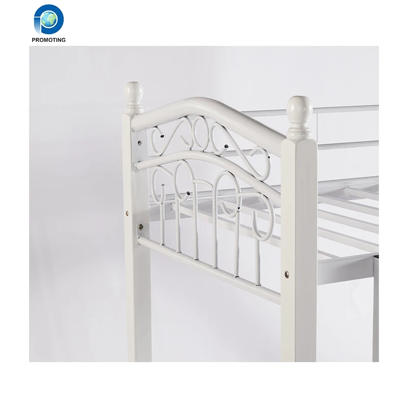 New Design Popular America Style Twin Double Decker Metal Frame Dormitory Beds Black Bunk Bed