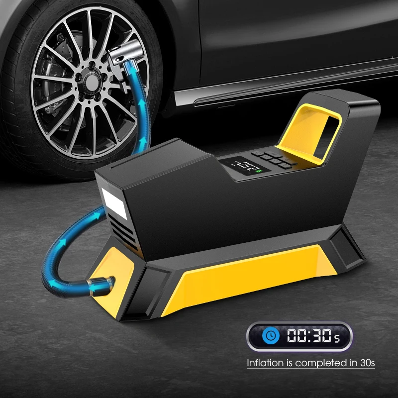 CARSUN Motorcycles Tire Inflator Portable Air Compressor with Digital Pressure Gauge Rechargeable Auto Air Pump