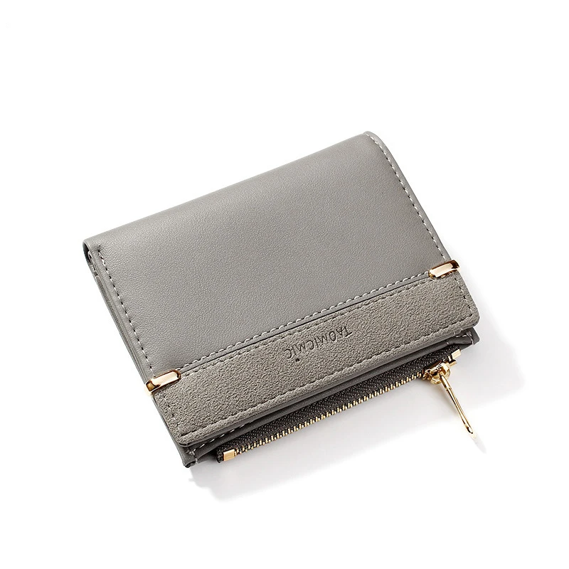 2024 Hot Selling Wholesale Retro Women PU Leather Wallet Fashion Girl Zipper Purse Bag Cute Ladies Coin Wallets
