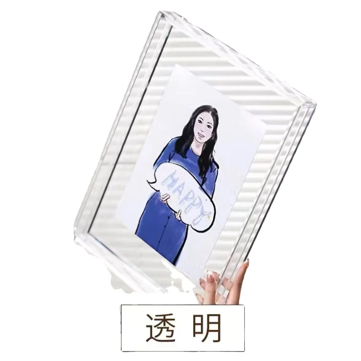Wholesale Transparent Double Sided Glass Picture Wooden Frame And Acrylic Floating Photo Frame Wall Art Marco