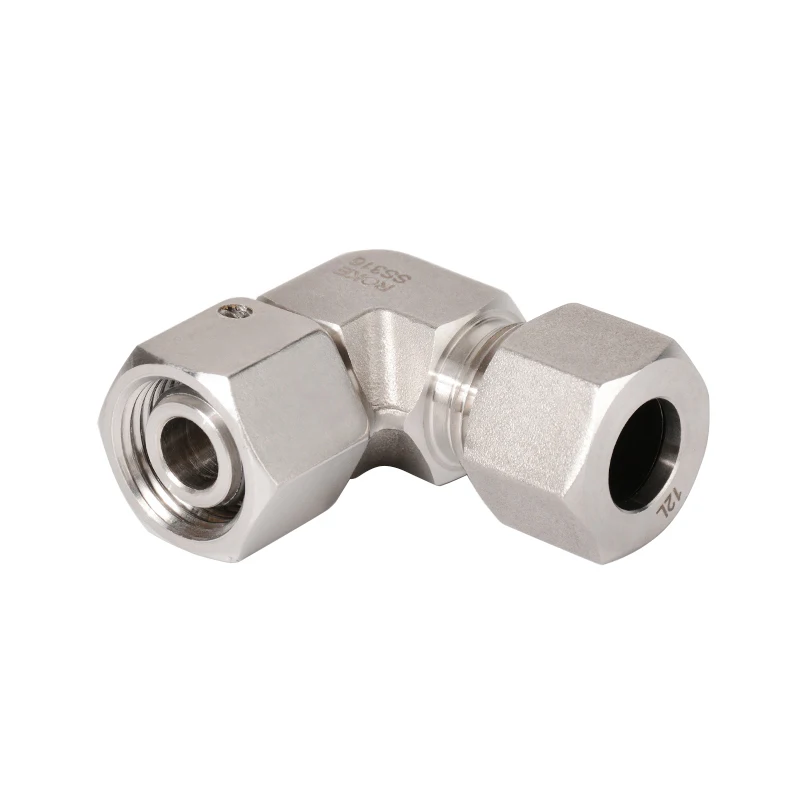 Stainless Steel DIN 2353/ ISO 8434.1 Light 6L-42L Bite Type Fitting Swivel Elbow Hydraulic Tube Fitting