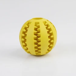 Manufactory Directly Selling Ellipse Dog Toys Bouncing Ball Rubber Dog Chewing Ball For IQ Training