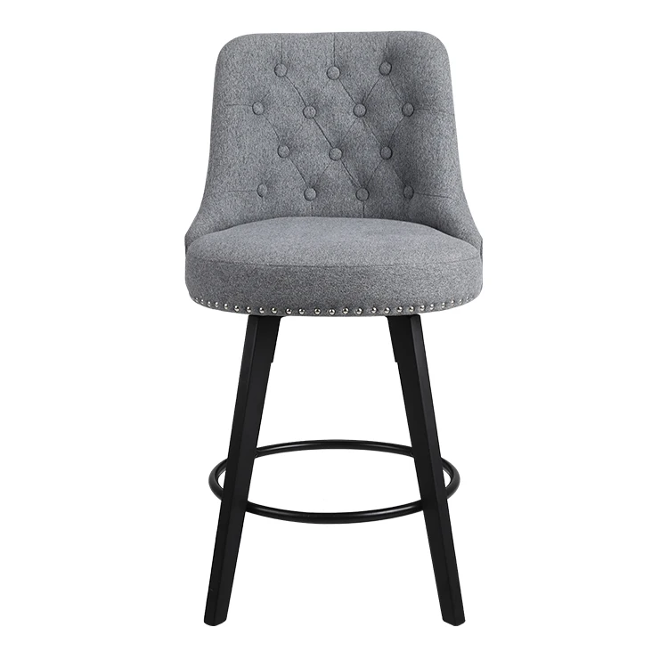 Wholesale High Quality Modern Style Metal Bar Chair Velvet Fabric High Bar Stool Chair