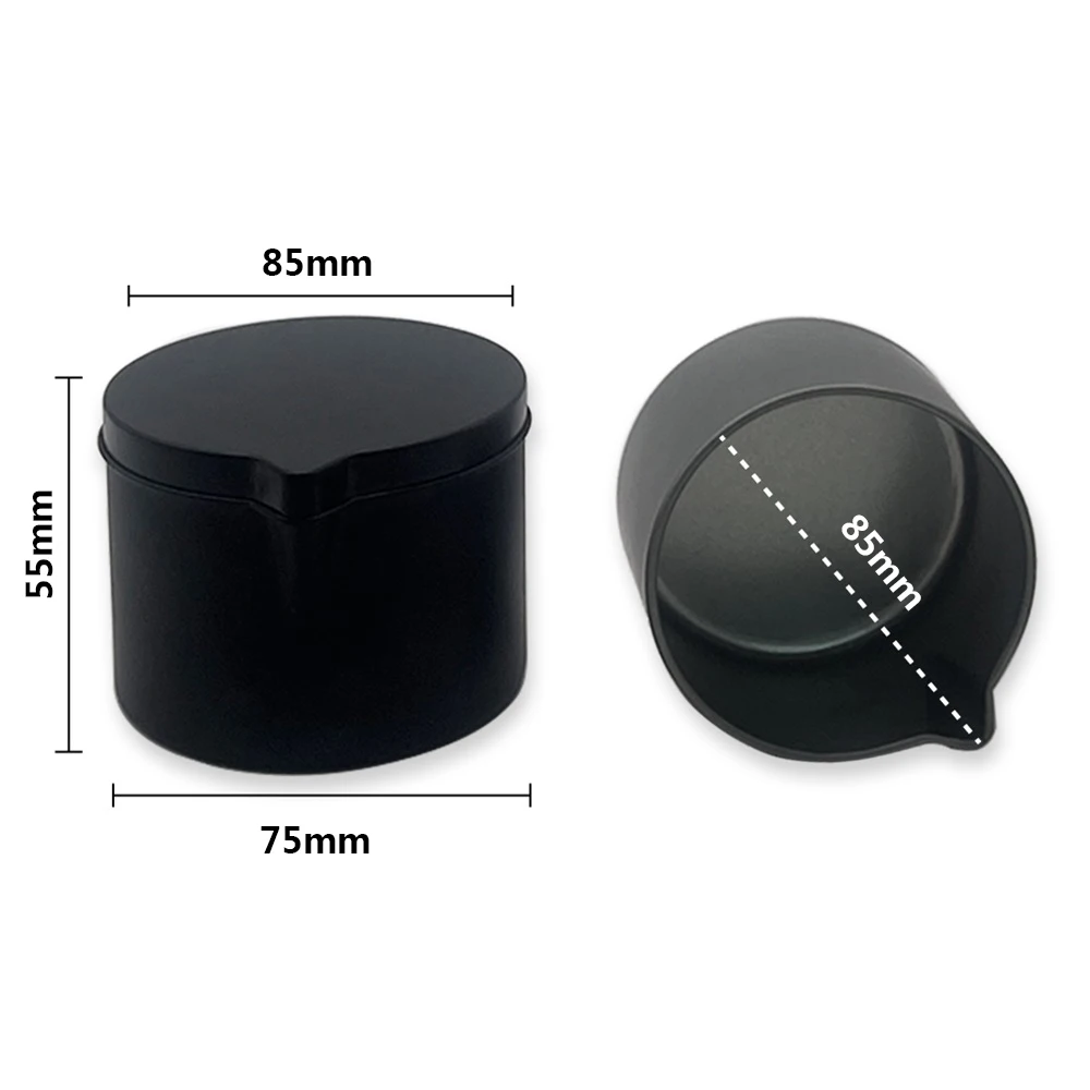 Custom gold and silver black yellow metal round candle tin Tin Massage oil Cosmetic cream Candle jar metal tin with lid nozzle