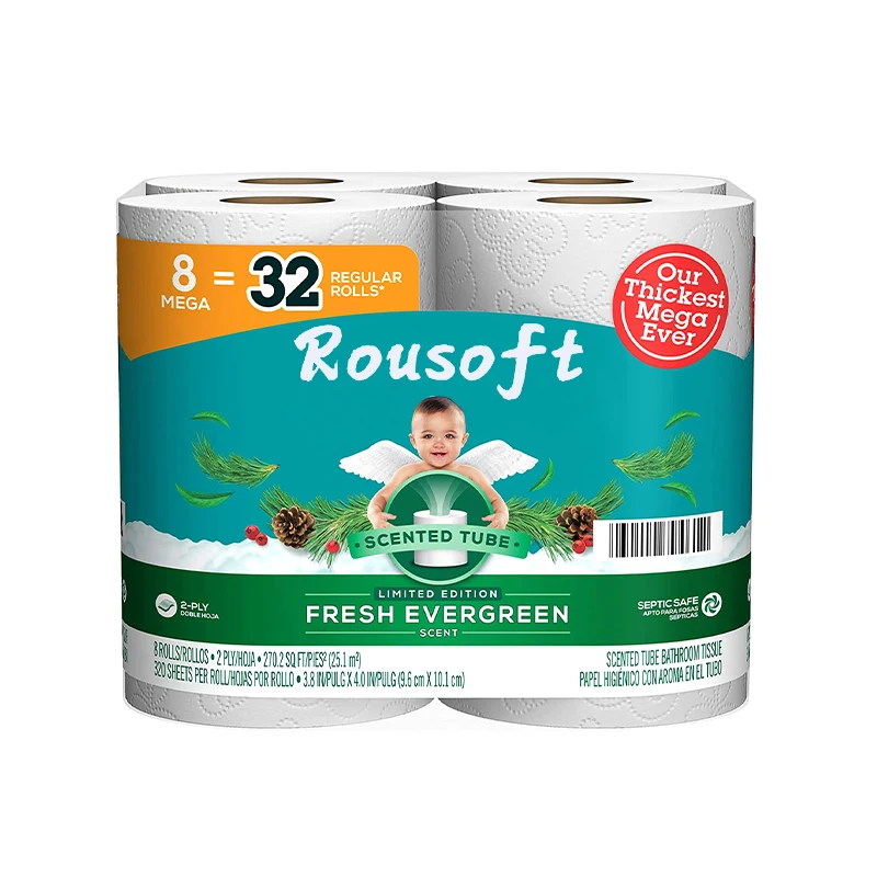 Disposable Wholesale High Quality Biodegradable Custom Printed Private Label Tissue Roll Toilet Paper