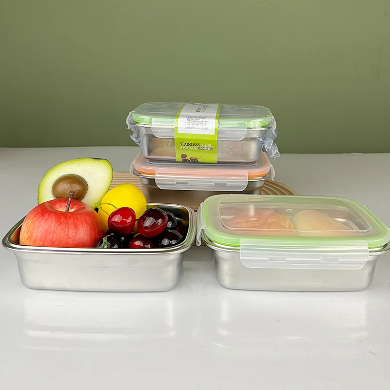 Hot Sale Air Tight Stainless Steel Food Container Lunch Box Set Stainless Steel Lunch Bento Box Tiffin Food Storage Containers