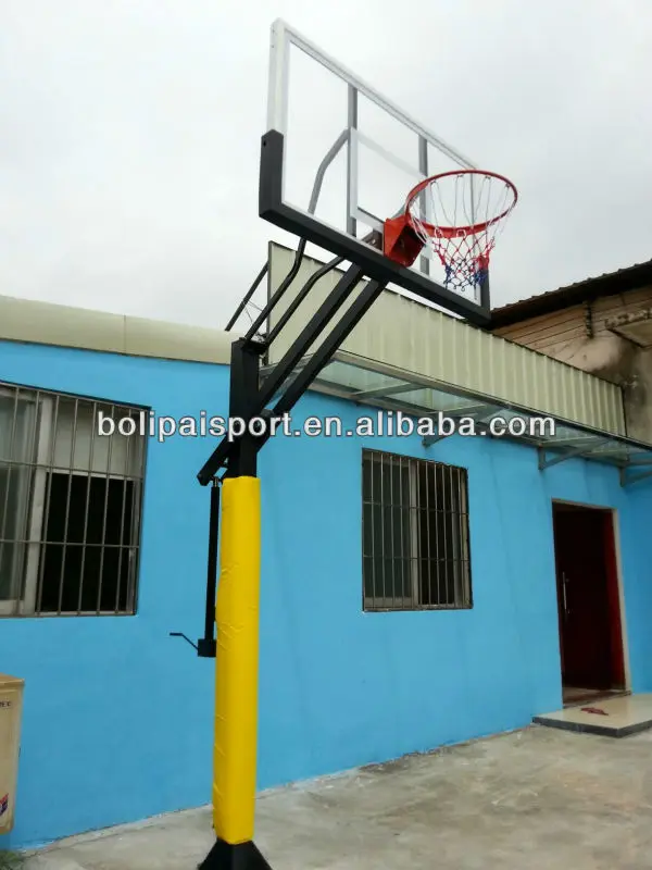 Outdoor Antirust durable facilities equipment galvanized steel basketball pole for training