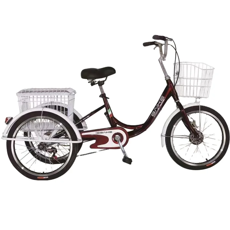 new 16 20 24 inch elderly vegetable basket adult tricycle