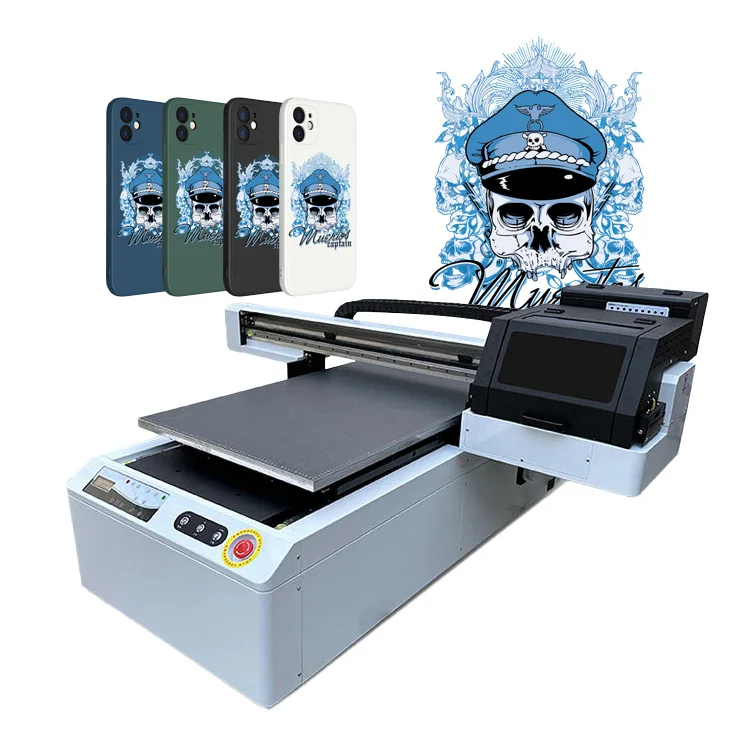 Hot Sale Uv flatbed printer 3pc XP600 head Uv flatbed printing machine UV led flatbed varnish glass bottle printing machine