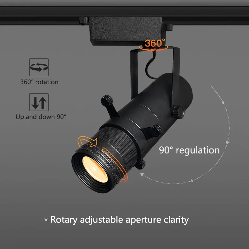 Focus LOGO Lamp Rail Zoomable Shapeable Cut Led Track Projector Lights For Museum Art Gallery Painting Exhibition Spot Light