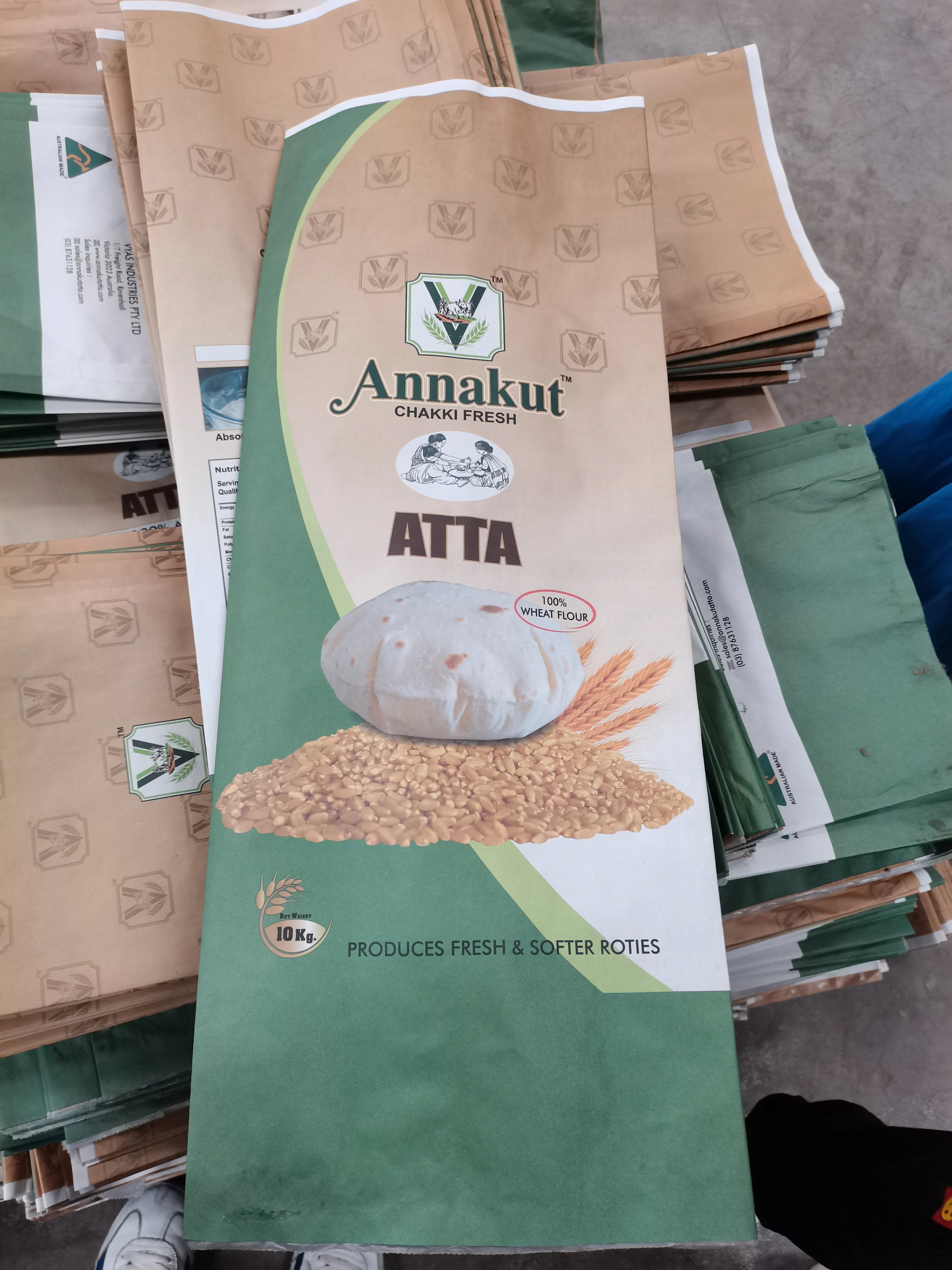 kraft Paper For Flour Milk Rice  Food grain  packaging bags