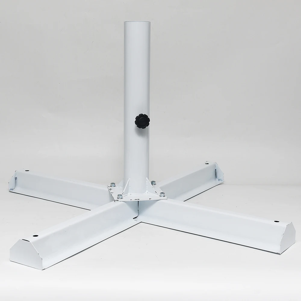 Wholesale custom metal folding large Umbrella stand Outdoor four bracket iron umbrella holder stand