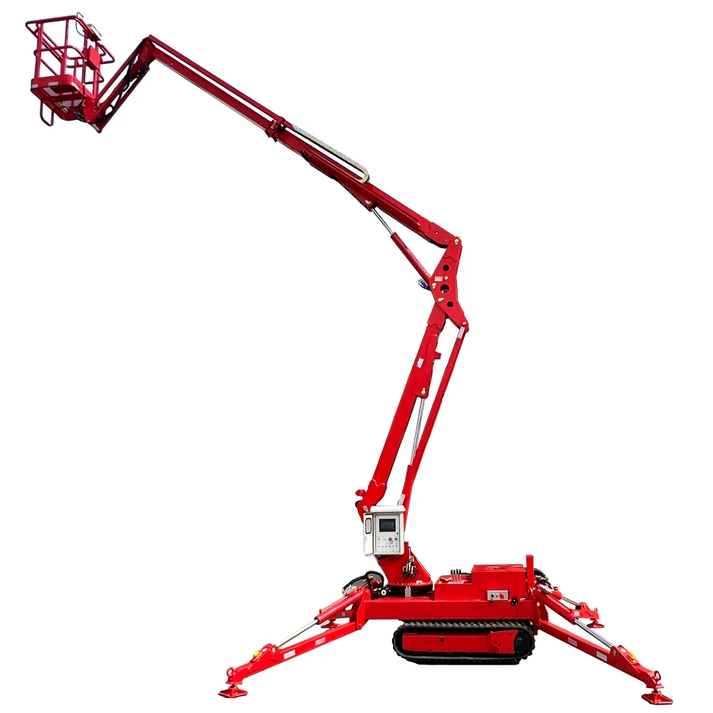 Folding Two Wheels Towable Boom Lift 20m Cherry Picker Telescopic Towable Boom Lift