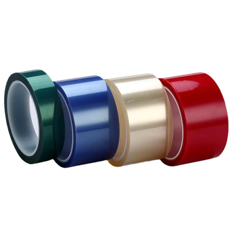 Powder Coating High Temperature Silicone Adhesive Green Blue PET Polyester Electrical Tape