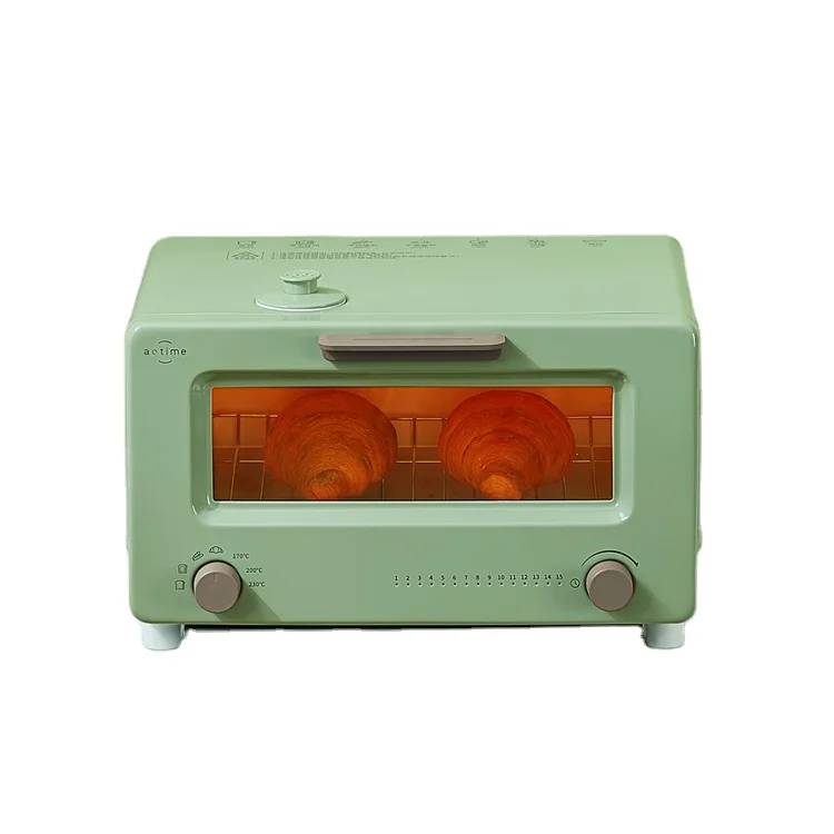 2021 новый дизайн, паровой тостер из нержавеющей стали объемом 10 л, мини-духовка в зеленом цвете