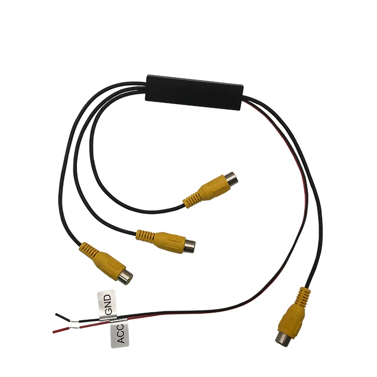 Car Left Right Rear View Camera Videos Switcher Cord 3 RCA Jacks Splitter Cable Car Reversing Image Auto Trigger Conversion Line