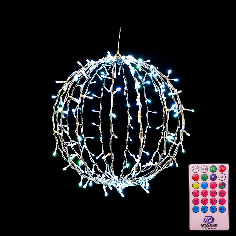Manufacturer Wholesale Led Outdoor Ball Light RGB Remote Control Outdoor Christmas Decorative Light