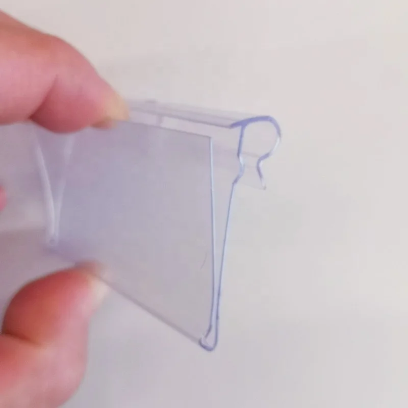 Meethope clip price tag flip up wire shelf plastic price label holder for slatwall hook