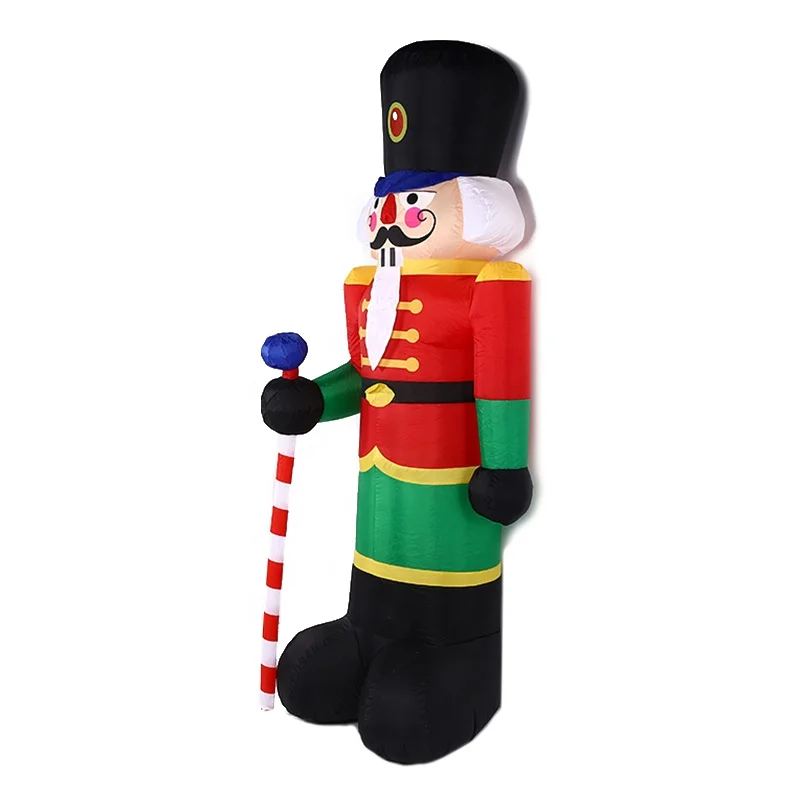 Wholesale Outdoor 8FT Inflatable Nutcracker Christmas Yard Decorations Xmas Inflatable Soldier with LED Light