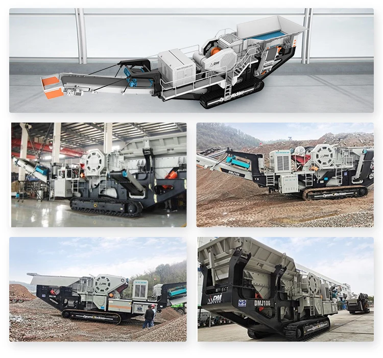 Ore Crushing Equipment Limestone  Dolomite Graphite Mobile Tracked Jaw Crusher Machine