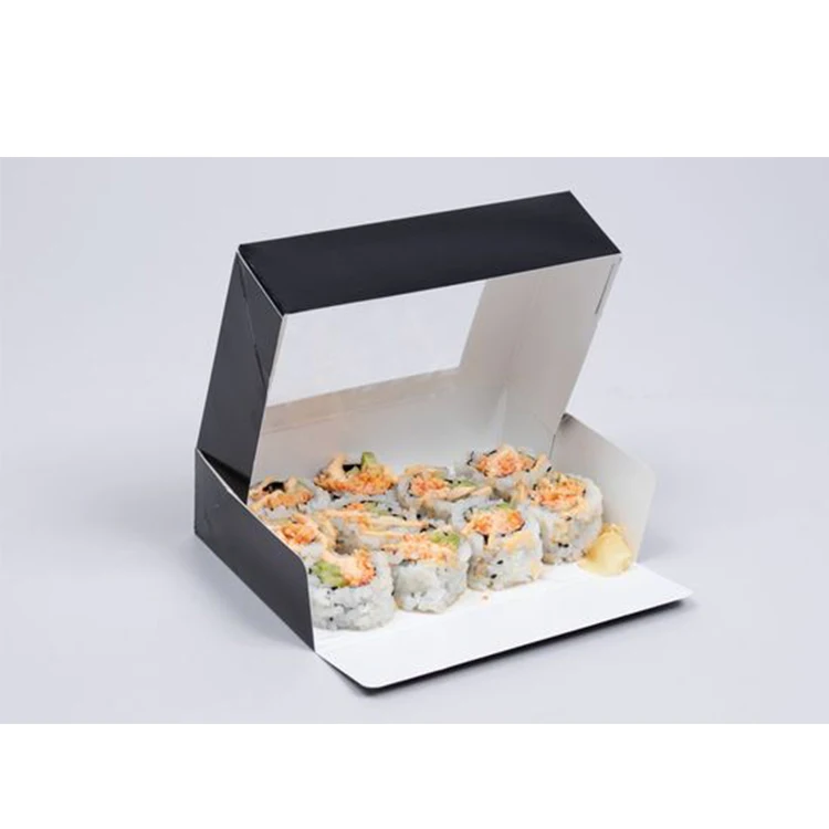 Custom To Go Take out Away Takeaway Japanese Sushi Packaging Food Grade Disposable Recycled Brown Kraft Paper Box For Restaurant
