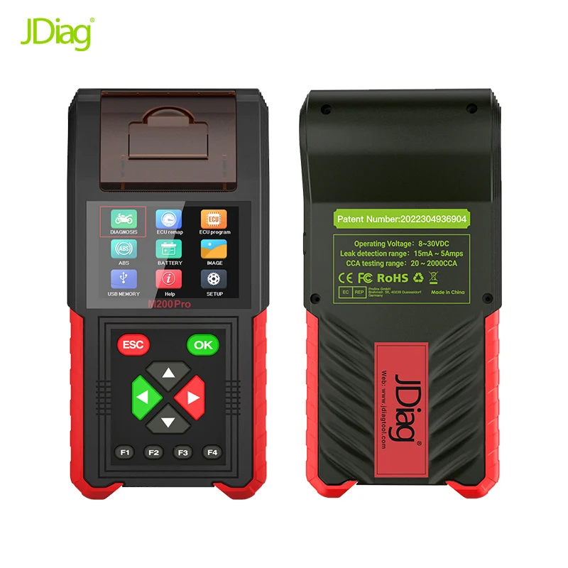 JDiag M200 Pro Мотоцикл OBD2 сканер 12 В диагностический инструмент для KTM Honda Yamaha Kawasaki Suzuki BMW D87/88 Moto Code Reader