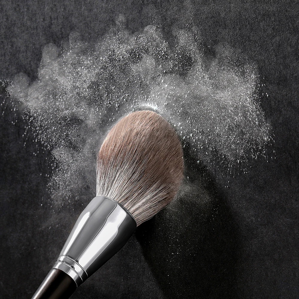 Fox fur ebony Powder brush Private Label Makeup Brushes