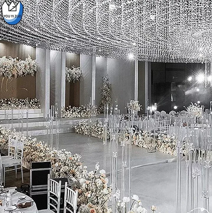 YOUYIZUO Crystal Candelabra Centerpieces Wholesale Electronic Candle Lights Candle Stand Acrylic