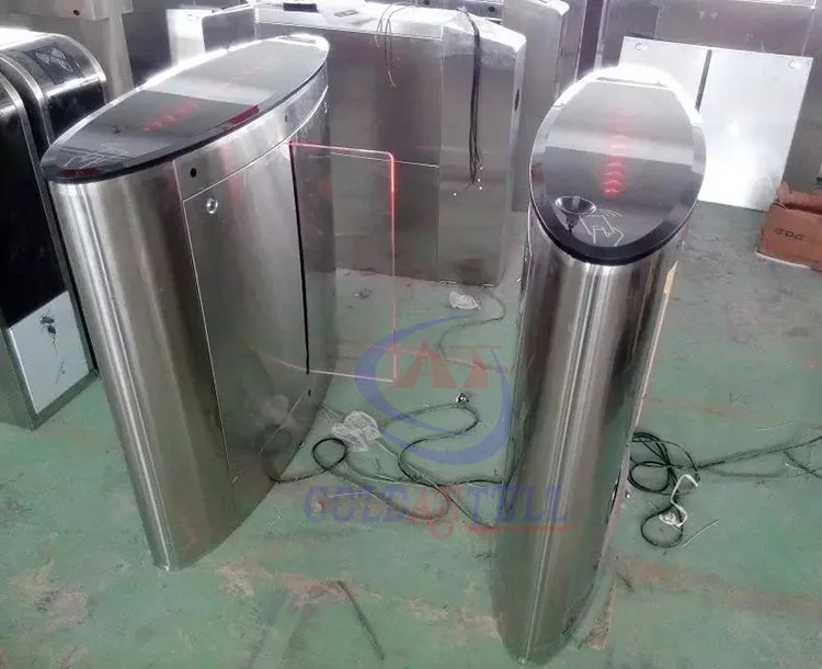 CE approved access control gate turnstile flap barrier