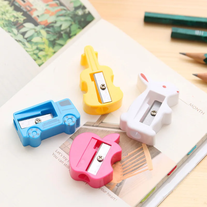 
Animal pencil sharpener with elephant, apple, car, rabbit plastic design   very suitable for school, family and office 